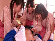 Cock Sharing Between Asian Girls
