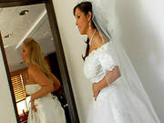 Staggering Scene With Two Busty Lesbian Brides