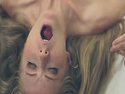 Slutty Blonde Screams While Masturbating