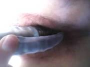 Close Up Playing With A Dildo
