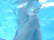 Underwater Strip Of Beautiful Breasts