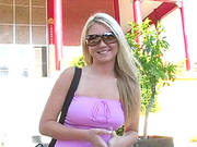 Naughty Blonde Bares Her Breasts, Ass And Pussy For The Camera