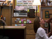 A Blowjob Leads To Doggystyle Fucking On Top Of A Desk