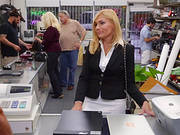 A Blonde Swaps Some Pussy For A Laptop At A Pawn Shop