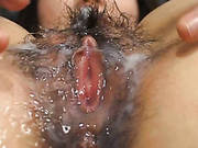 Hairy Japanese Creampied Snatch