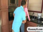Massive Boobs Stepmom Busts Young Couple 