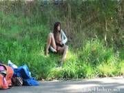 Outdoors Ebony Masturbation And Young Bla 