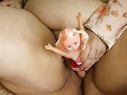 Morbidly Obese Bbw Grandma In Glasses Pokes Her Snatch With Dildo