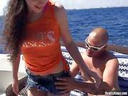 Wild Looking Brunette Gets Seduced By Josh
