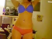 Sexy Twat In Red Panties Undresses