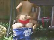 Teen Action In The Backyard