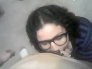 Cute Non-professional  Immature Sucks Her Bf;s Shlong Pov On The Floor