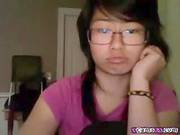 Asian Nerd On Live Web Cam