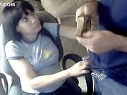 Handjob From A Hot Busty Immature Slut