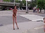 Torrid  Brunette Nude In Public. Wonderful Heels! By Triplextroll 
