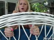 Golden Haired Honey Vanessa Cage Gets The Perfect Reward On Her Face After Fucking