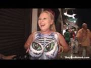 Kinky Women Showing Their Painted Bodies In Public