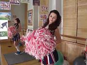 Hot Brunette Cheerleader Antonya Is Teasing With The Erotic Up Skirt View