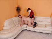Red-haired Fatty Pocipopo Sucks The Cock Of Kicsi