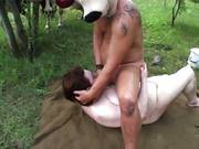 Mature Bbw Loves To Fuck Bull In The Cowshed