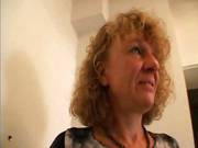 Dirty Blond Woman Eats Large Rod 