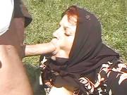 Gardening Granny Gets Her Giant Breasts Out