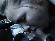 Wanton Brunette Streetwalker Please Taxi Driver With Steamy Bj