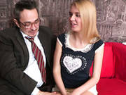 Bonny Blond Haired Hootchie Sucks Sweet Sausage Of Her Mature Freak