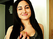 Bonny Raven Haired Hoe With Big Boobs Blows Sloppy Cock On Pov Camera