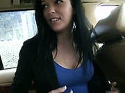Lusty Brunette Filth Got Doggy Fucked On The Back Seat Of Her Car