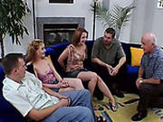Bitchy Fair Haired Chicks Blow Staff Dicks Of Horny Freaks