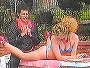 Freaky Man Licks Hot Vagina Of His Curly Haired Bitch Outdoors