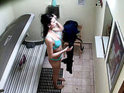 That Slim Brunette Teen Had No Idea That She Was Shooted By Spy Camera In Solarium