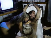 Three Sex Insane Lesbian Bitches Fucking One Hand Cuffed Dude