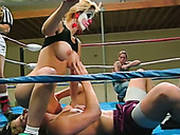 Clown Blonde Girl Blows Cock Properly Right In The Ring