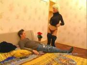 Horny Blonde Mom Seduces Her Son