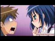 Horny Hentai Teens Blowjob And Fucked