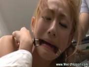Poor Asian Slave Gets Her Pussy Toyed