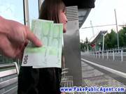 Horny Euro Slut Strips For Cash In The Park