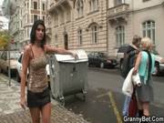 Granny Prostitute Pleases Him