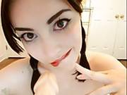 Big Eyed Girl Sucking Until Her Makeup Runs