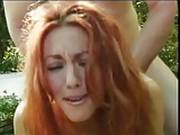 Young Pussy Gets Tongue Fucked Outside By Guy