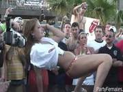 Babes Flash Their Tits For The Crowd