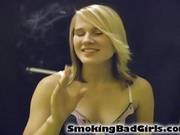 Teen Smokes Long White Cigarette