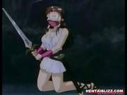 Swordwoman Hard Fight With Monsters