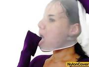 Riding A Fake Penis In Panty Hose