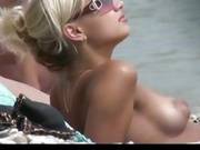 Beautiful Fresh Faced Teen Plays On The Beach