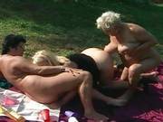 Old Lesbian Threesome Fucking In The Mountains