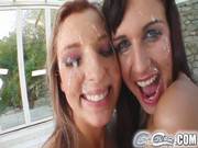 Cum For Cover Hot Girlfriends In Cum Filled Blowjob Orgy
