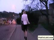 Blone Amateur Fucking In Dark In Public